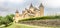 Panoramic view at the castle Puymartin built during the 13th century in France