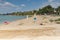 Panoramic view of Castri Beach at Sithonia peninsula, Chalkidiki, Central