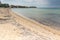 Panoramic view of Castri Beach at Sithonia peninsula, Chalkidiki, Greece