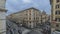 Panoramic view of the center of Rome. Crossroads between via Cavour and via dei Serpenti seen fro