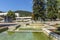 Panoramic view of center of town of Troyan, Bulgaria