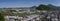 Panoramic view of the central part of the city of Salzburg, Austria