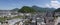 Panoramic view of the central part of the city of Salzburg, Austria