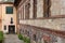 Panoramic view of a charming historic building in an old town in Europe