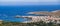 Panoramic view of the Chora of Andros ,Greece at daytime.