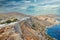 Panoramic view Chora village in Folegandros