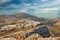 Panoramic view Chora village in Folegandros