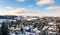 Panoramic view of Christmas Village Seiffen in Winter Saxony Germany ore mountains