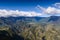 Panoramic view of Cilaos circus and village, Reunion Island