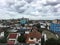 Panoramic view of the city from above. Laos, Vientiane.