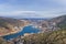 Panoramic view of the city of Balaclava from the Genoese fortress Chembalo, Crimea, Black sea