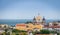 Panoramic view of city of Cartagena and San Pedro Claver Church, Colombia