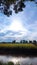 Panoramic view of the city, Clouds and Blue Sky.