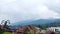 Panoramic view of the city, Clouds and Blue Sky.