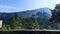 Panoramic view of the city, Clouds and Blue Sky.