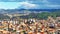 Panoramic view of the city Cuenca, Ecuador, with its many churches