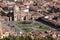 Panoramic view of the city of Cuzco, with a clear blue sky