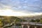 Panoramic view of the city of Florence at sunset