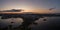 Panoramic view of the city of Kuopio in sunset, Finland