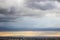 Panoramic view of the city of Monterrey, Nuevo LeÃ³n in MÃ©xico, its mountains and the clouds.