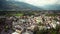 Panoramic view of the city in mountains Vaduz, Liechtenstein