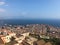 Panoramic view of the city in Naples, Italy Vesuvius