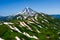 Panoramic view of the city Petropavlovsk-Kamchatsky and volcanoes