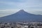 Panoramic view of the city, Popocatepetl volcano, Cholula, Puebla, Mexico