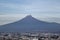 Panoramic view of the city, Popocatepetl volcano, Cholula, Puebla, Mexico