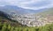 The panoramic view of the city of Thimphu