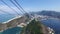 Panoramic view of the city from the top of the Sugar Loaf mountain in Rio de Janeiro Brazil