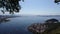 Panoramic view of the city from the top of the Sugar Loaf mountain in Rio de Janeiro Brazil