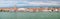 Panoramic view of the city of Venice including St Mark& x27;s Square and the Grand Canal