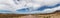 Panoramic View of Cloudy Cloudscape over the Scenic Road in the desert of American Nature Landscape.