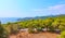 Panoramic view of the coast of Aegina Island