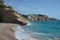 Panoramic view of the coast at Caleta de Villajoyosa beach, Spain