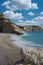 Panoramic view of the coast at Caleta de Villajoyosa beach, Spain