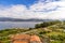 Panoramic view of coastline in Vigo, Galicia Spain