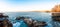 Panoramic view of the coastline in Vina del Mar, Chile