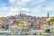 Panoramic view of colorful house in old town Porto, Portugal