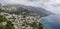 Panoramic view of the colorful and interesting city of  Positano