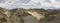 Panoramic View of Colourful Landscape near Lamayuru in Ladakh, India