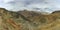 Panoramic View of Colourful Landscape near Lamayuru in Ladakh, India