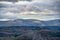 A panoramic view of the Coniston fells in the English Lake District.