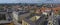 Panoramic view of Copenhagen from the tower of Vor Frelsers Church, Denmark, Europe