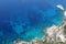 Panoramic view of Corfu coastline Greece