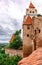 Panoramic view of courtyard of medieval Trausnitz castle, Landshut, Bavaria, Germany