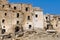 Panoramic view of Craco. Basilicata. Italy.