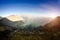 Panoramic view , Crater of Mount Bromo volcanoes in Bromo Tengge