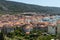 Panoramic view of Cres town on island of Cres, Adriatic sea, Croatia, Europe